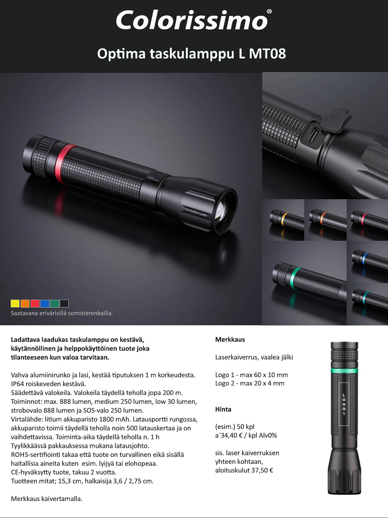 Valoa%20syksyyn%20tarjous%20Colorissimo%20taskulamppu